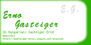 erno gasteiger business card